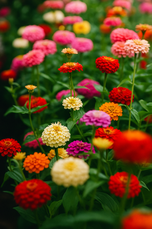 ZIVIA Pack – 100 Zinnia Seeds + Free Plant Booster