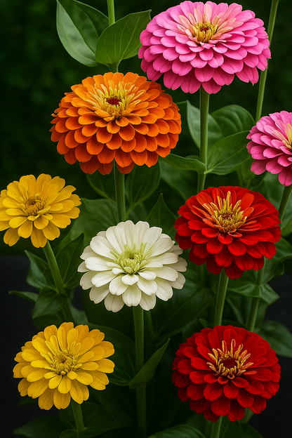 ZIVIA Pack – 100 Zinnia Seeds + Free Plant Booster